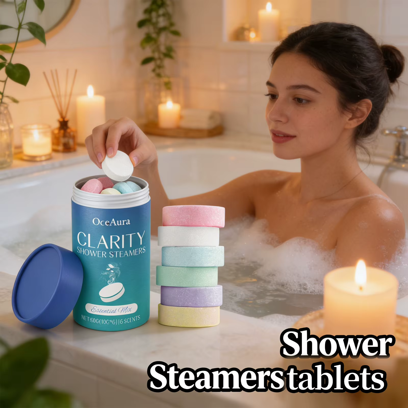 Tablettes de bain aromatiques pour la douche