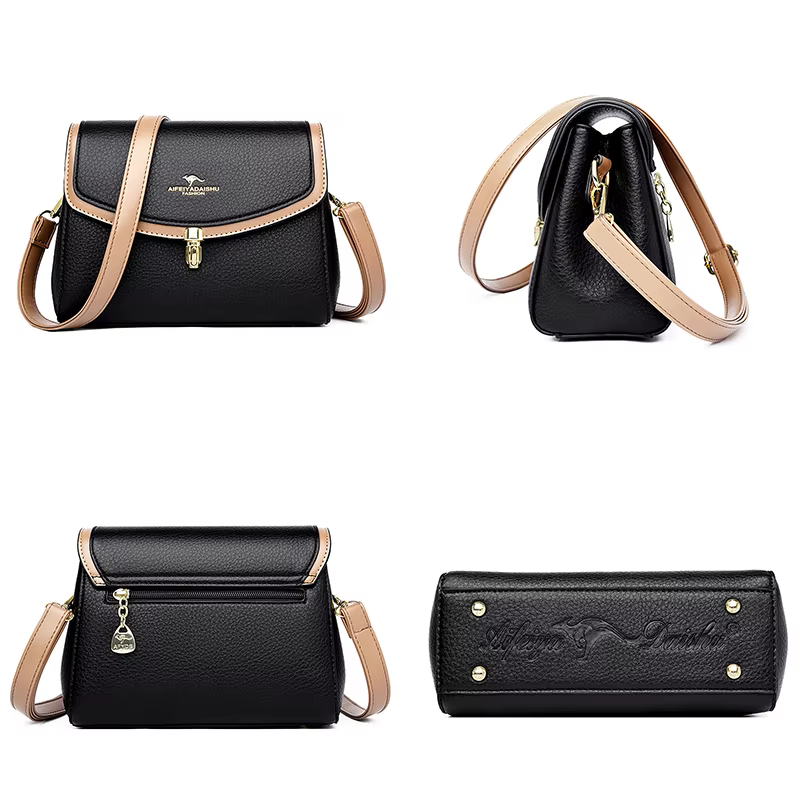 2 sangles Sac à bandoulière pour femmes mère Sac à Main de haute qualité en cuir PU de luxe concepteur dames Sac à bandoulière fourre-tout décontracté Sac A Main