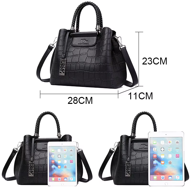 Sacs à Main en cuir véritable pour femmes, sacs à bandoulière tricotés à la main, fourre-tout de styliste à motif de pierre, 2023