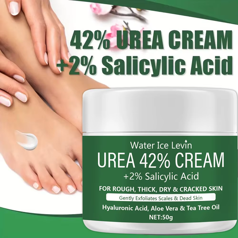 Urea 42% + 2% Crème à l'acide salicylique avec acide hyaluronique et huile d'arbre à thé