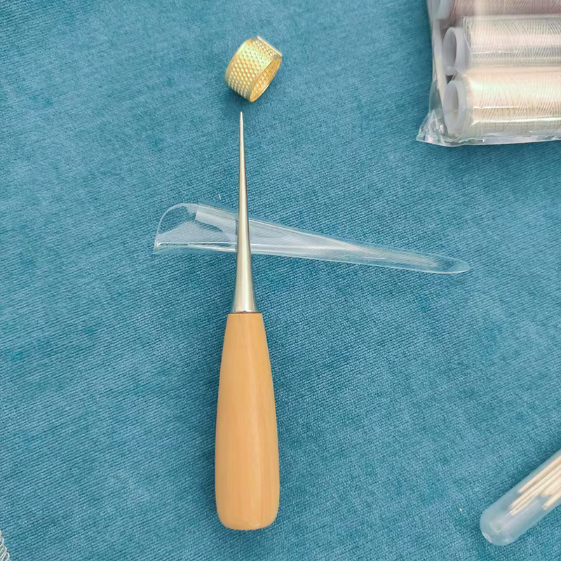 Kit de réparation de tissus d'ameublement, kit de couture robuste, outils de travail du cuir avec aiguilles à coudre à la main, outils d'ailoi et fils