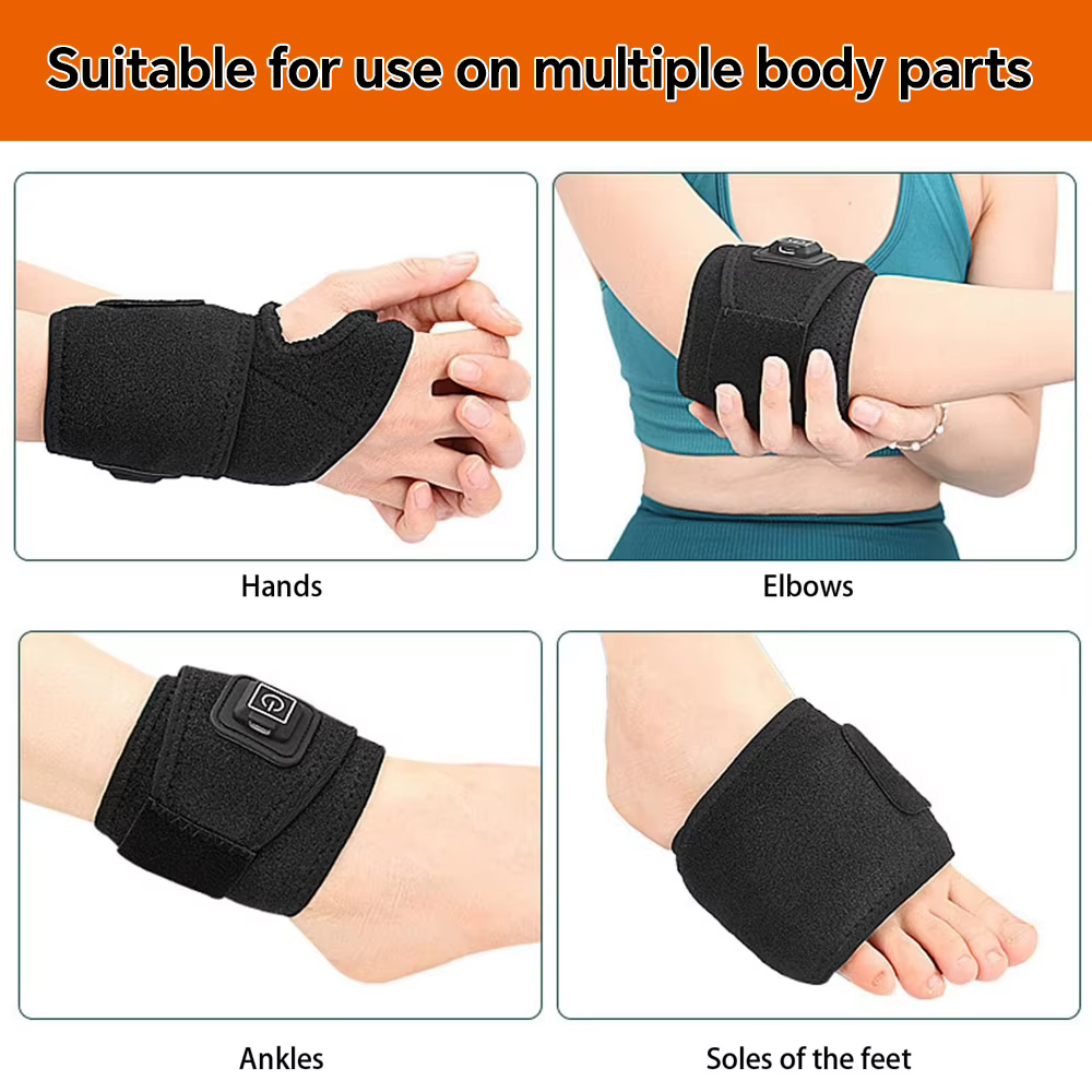 Attelle chauffante électrique pour poignet avec 3 niveaux de chauffage réglables