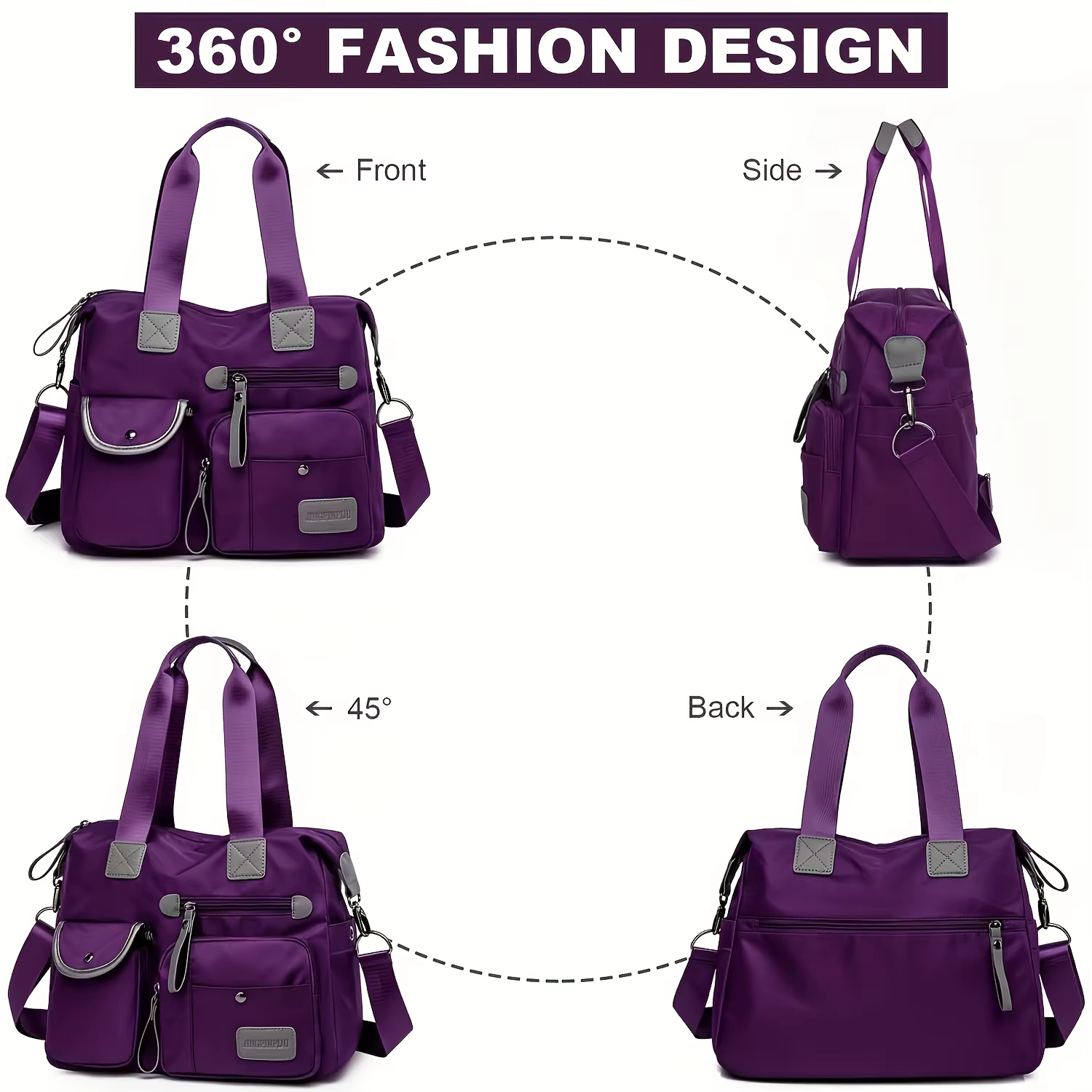 Sac à main tendance de grande capacité, sac messager décontracté, idéal pour les voyages de week-end des femmes, sac de sport, sac de bureau professionnel