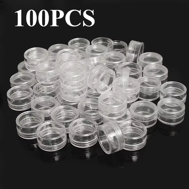 Pot de crème transparente pour échantillons
