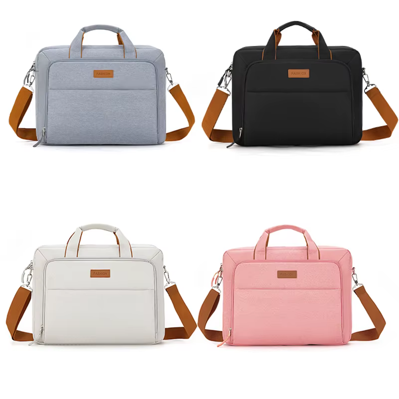 Sac d'ordinateur de grande taille, mallette de transport à la mode avec coussin d'air, entièrement enveloppe le compartiment d'ordinateur