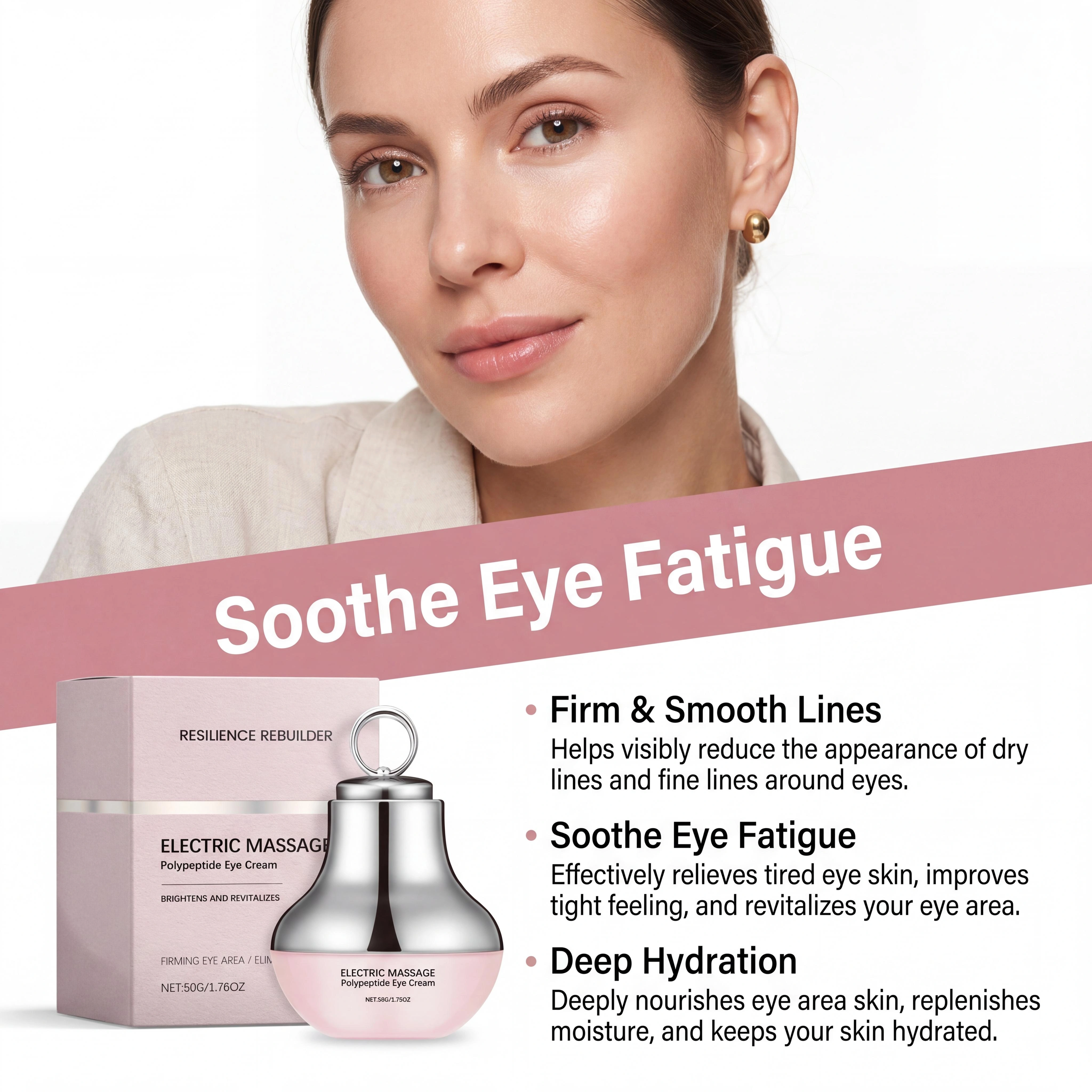 Crème raffermissante pour les yeux électrique 2-en-1