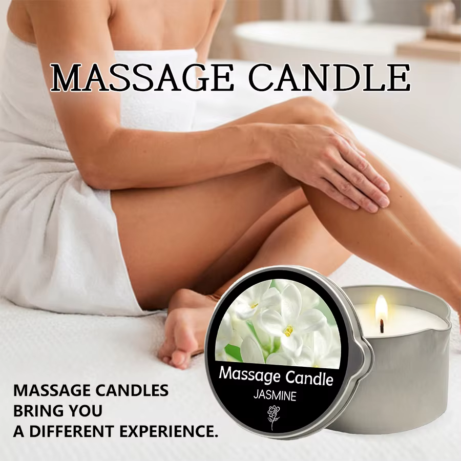 Bougie de Massage-huile essentielle- Six parfums différents