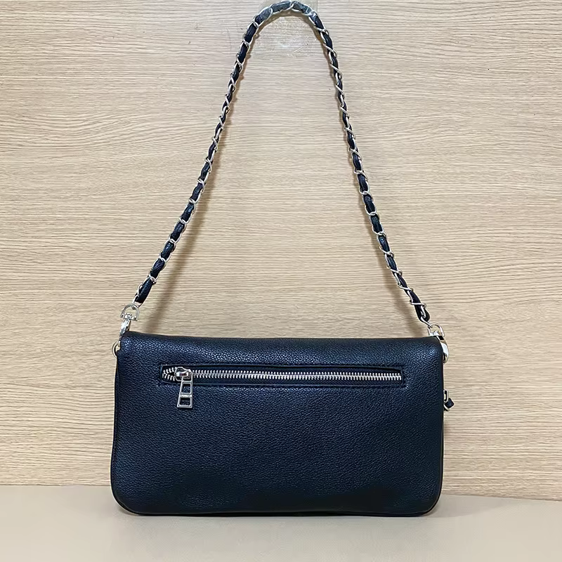 Sac bandoulière rétro noir, sac enveloppe tendance pour femmes, design luxueux, sac à main pour femmes