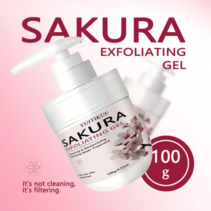 Gel exfoliant Sakura YUITIKUE | Nettoyage et hydratation pour une peau soyeuse et lisse