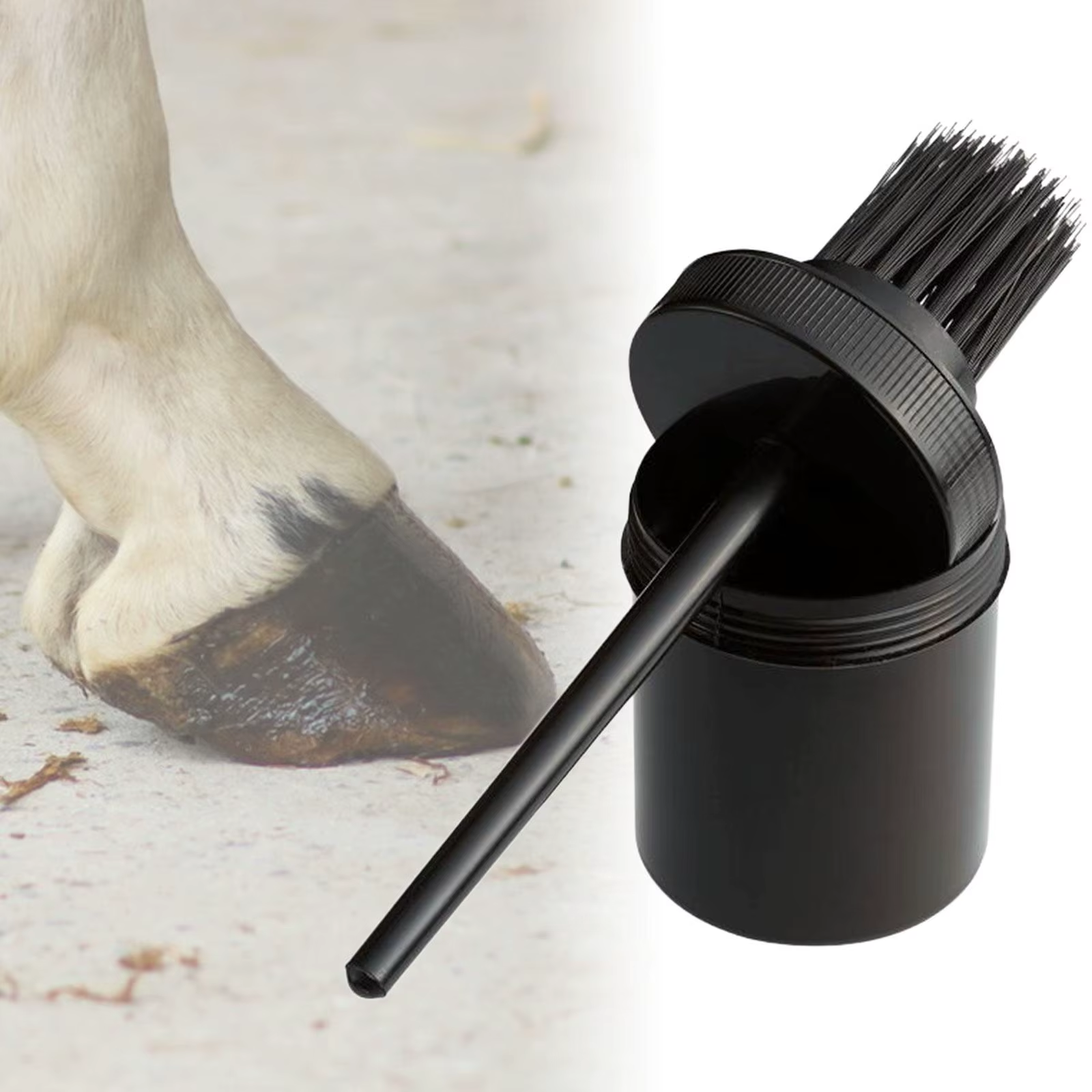 Brosse à huile pour sabots de cheval, applicateur doux pour le soin des sabots, outil de toilettage équestre, accessoire d'entretien pour chevaux de ferme, couleur aléatoire