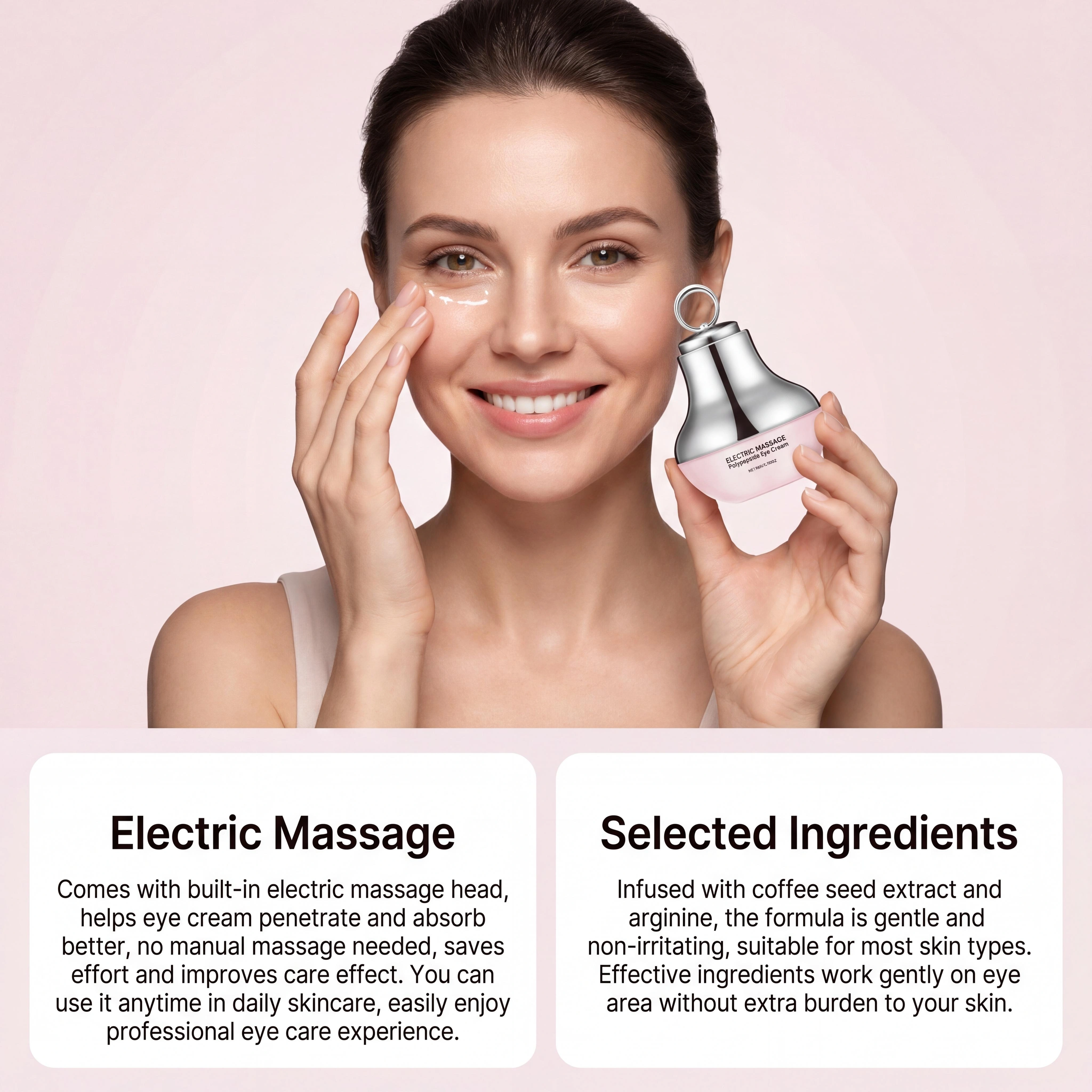 Crème raffermissante pour les yeux électrique 2-en-1