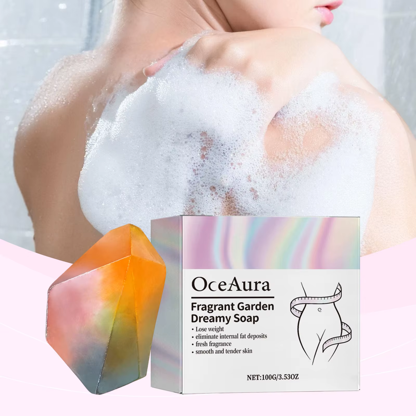 Savon OCEAURA Jardin Parfumé Rêveur Nettoyage en Profondeur et Élimination Efficace de la Saleté