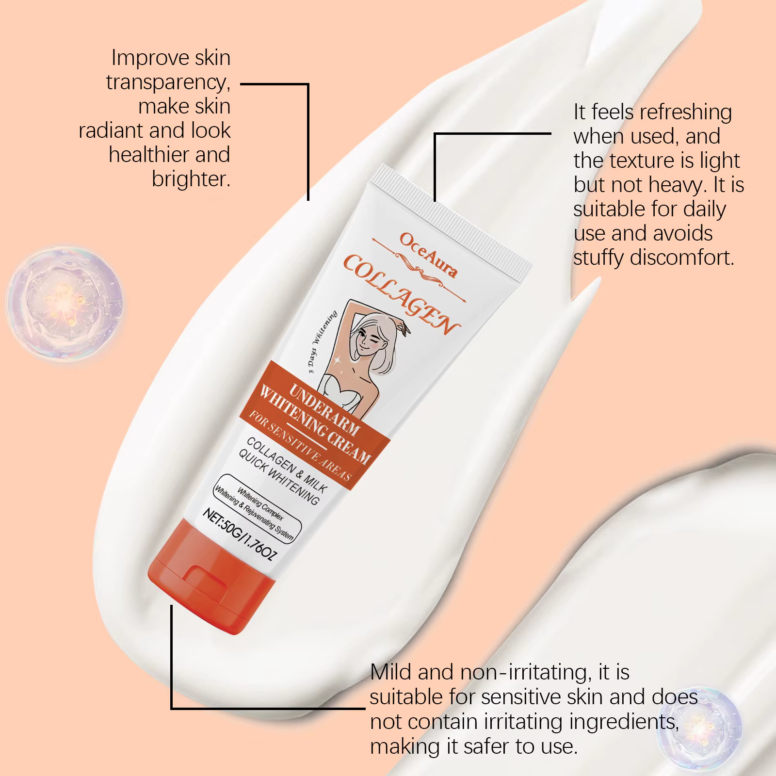 Crème blanchissante pour les aisselles