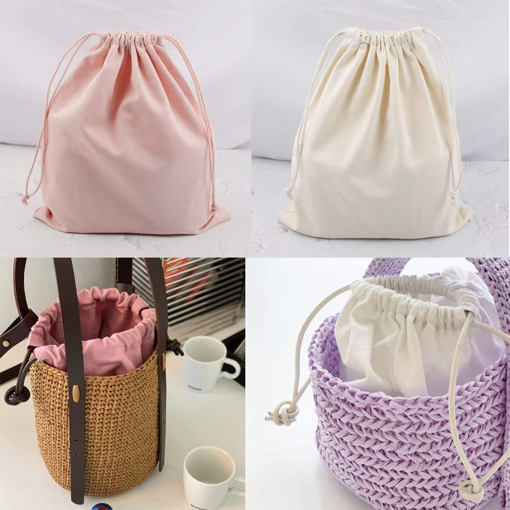 Sacs en toile de proximité faits à la main pour femmes, sac intérieur, pocommuniste groupées, poudres personnalisées, étui de maquillage de voyage, rangement de bijoux, panier de bricolage