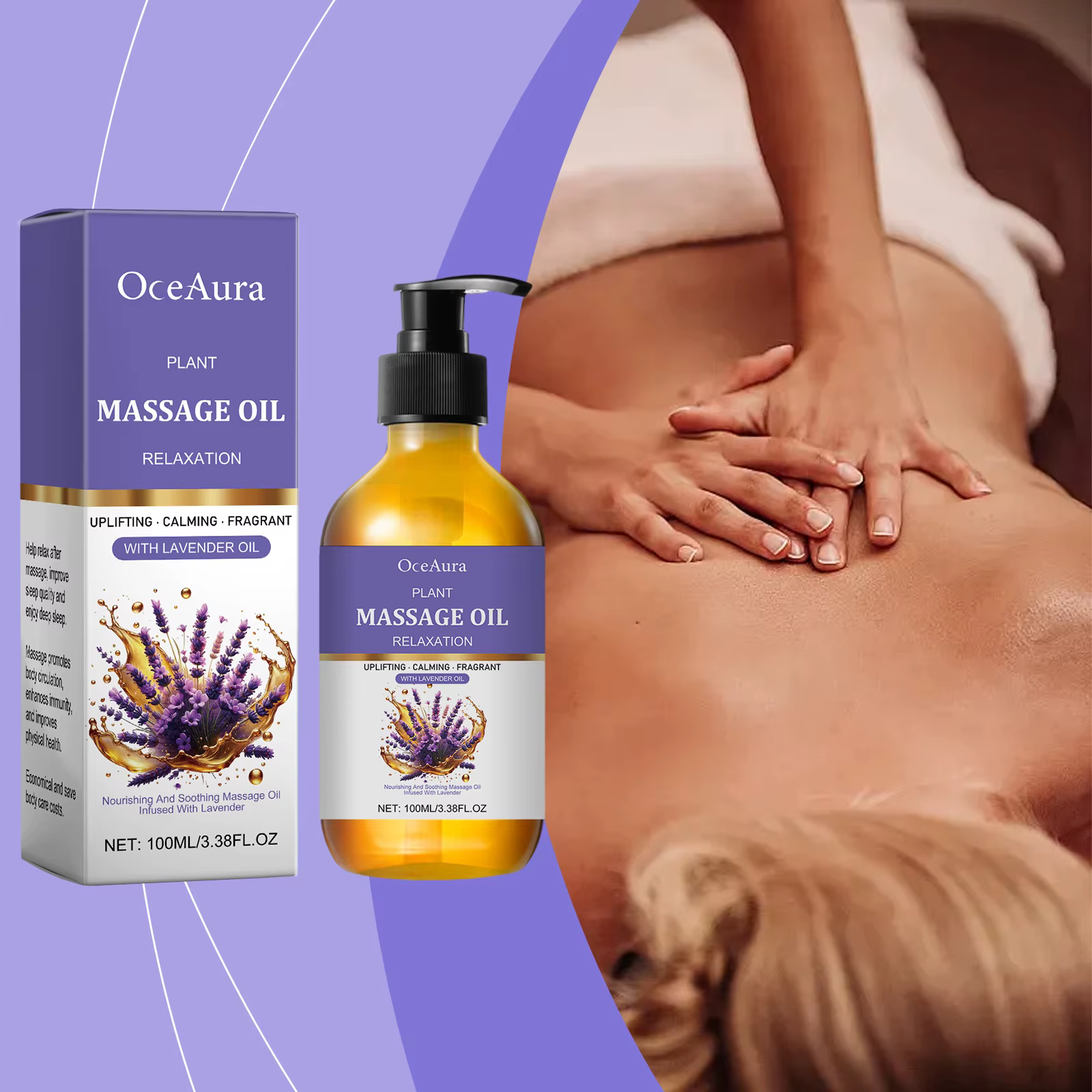 Huile de Massage relaxante à la lavande