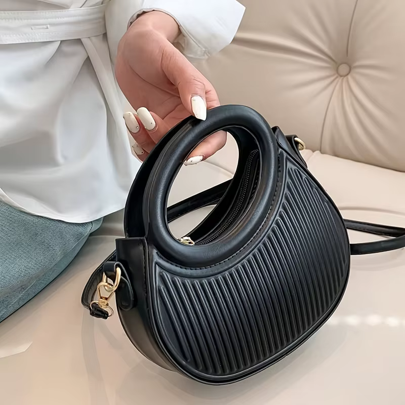 Sacs à bandoulière chics à rayures pour femmes, sac à main élégant en cuir synthétique, sac à main, sac à bandoulière de luxe pour un usage quotidien