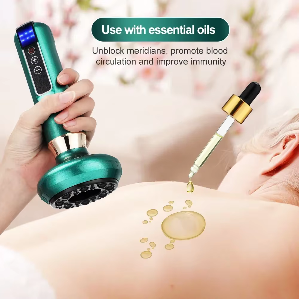 Masseur électrique tricolore GuaSha Anti-Cellulite ventouse sous vide beauté santé grattage chaleur infrarouge minceur Massage Thera