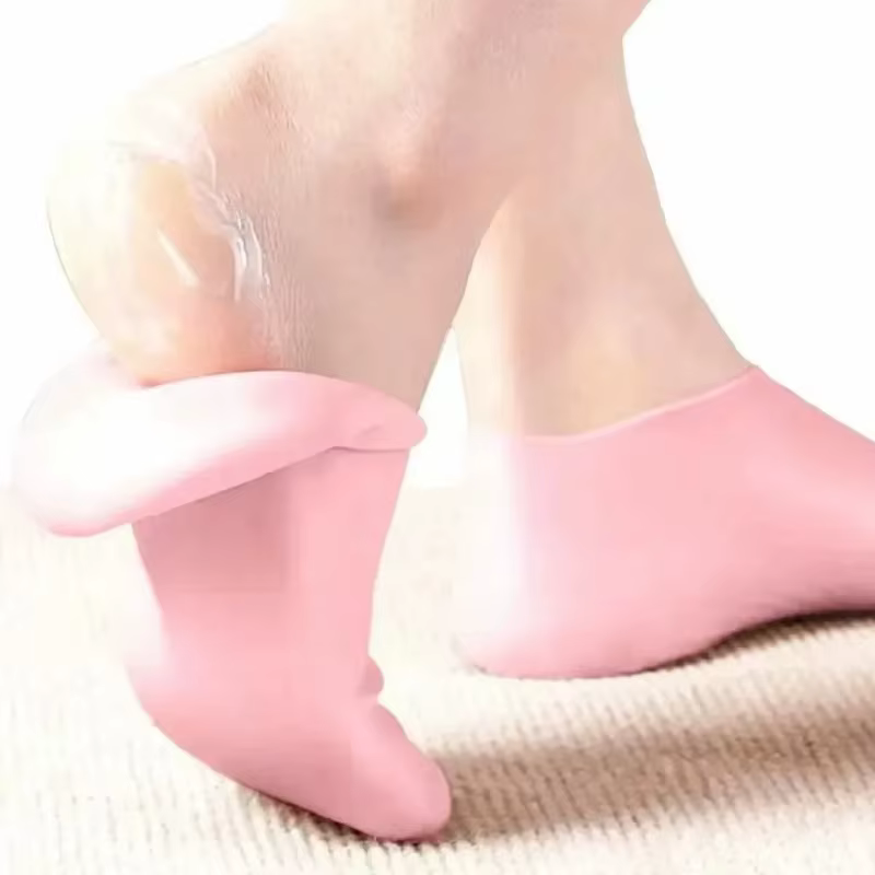 Chaussettes hydratantes en silicone pour pieds secs et gercés