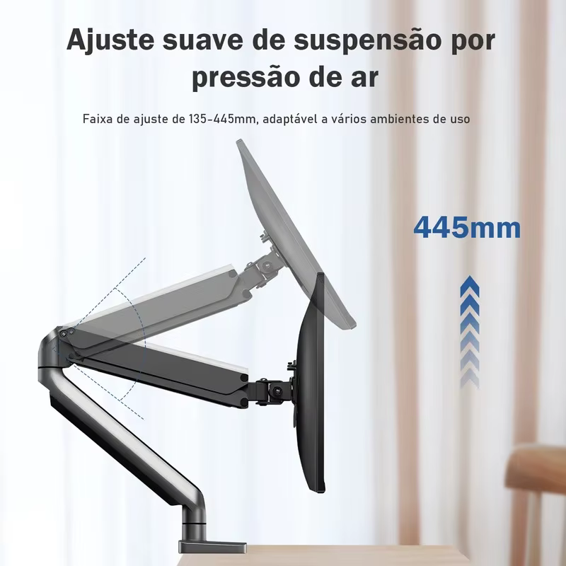 Support de moniteur à bras articulé, moniteur de mouvement complet de bureau, bras à ressort mécanique, Support en aluminium