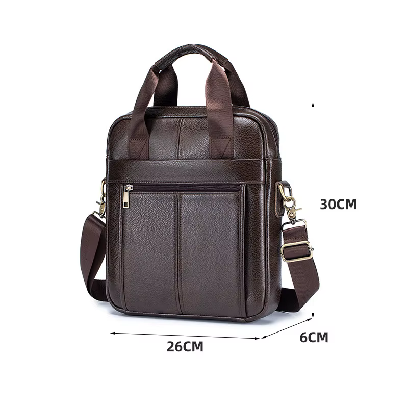 Sac à bandoulière pour homme, tendance et élégant, en cuir véritable, sac à main pour homme, sac bandoulière, sacoche d'affaires en cuir