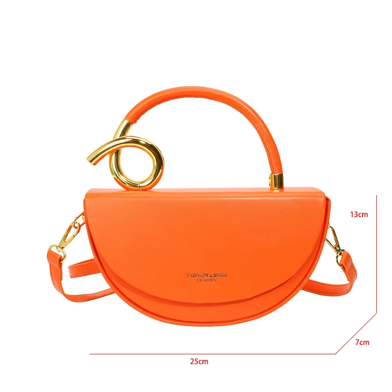 Petits sacs à bandoulière pour femmes, sac de selle demi-cercle de styliste, 8 couleurs, sac à main en cuir Pu, marque de luxe, sacs à bandoulière pour dames
