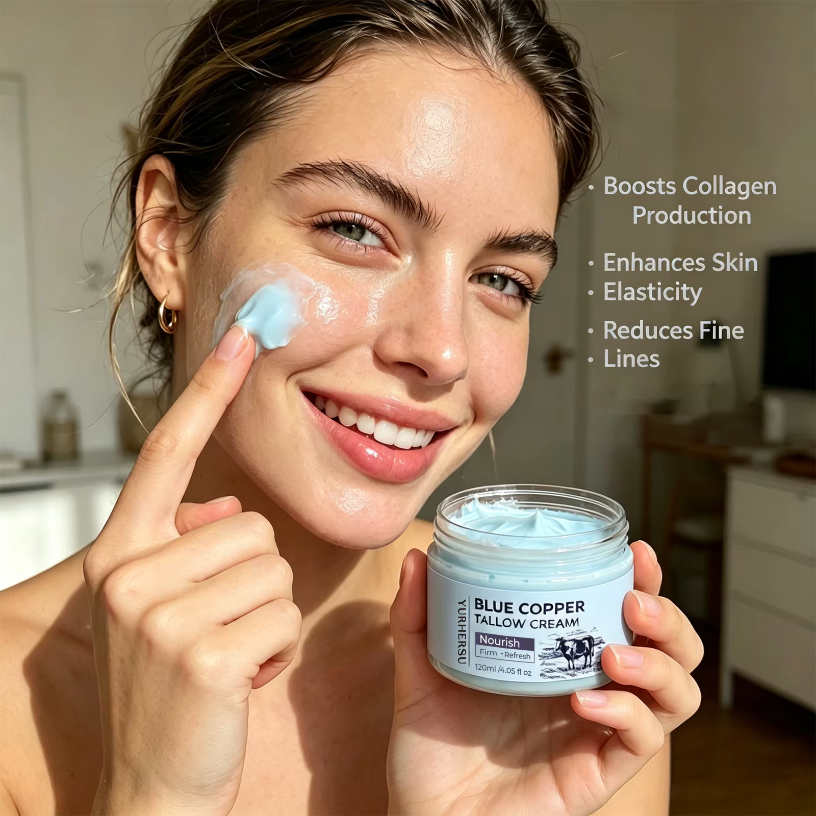 Crème au suif de cuivre bleu YURHERSU GHK-Cu