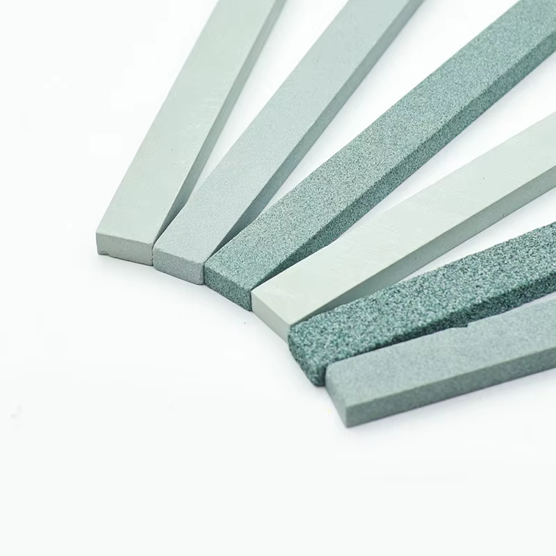 60-3000 # Bloc de ponçage en carbure de silicium vert, pierre à huile, pour le polissage et le meulage fin du céramique et du jade, bande carrée de pierre à huile