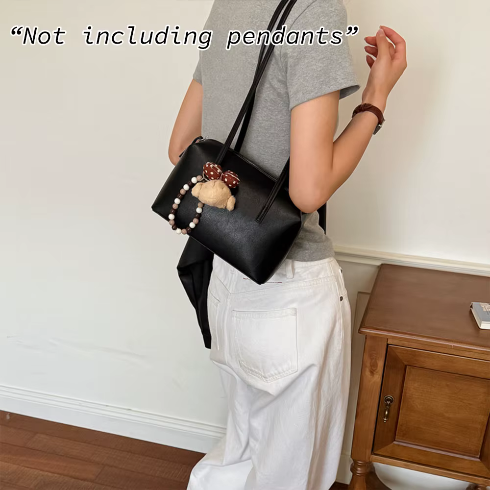 Sac de bowling portable pour femmes, sac sous le bras tendance et rétro, simple et de grande capacité. Sac à bandoulière