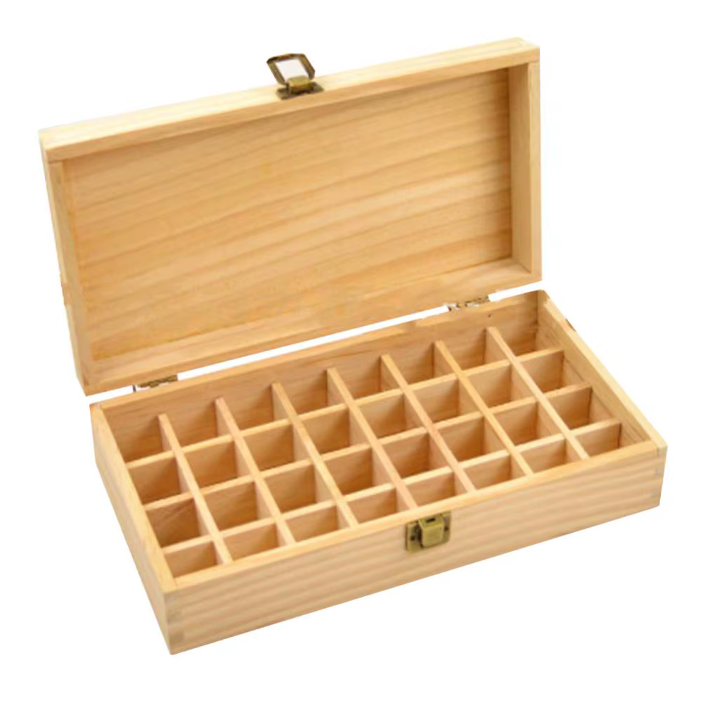 Boîte d'huile essentielle en bois