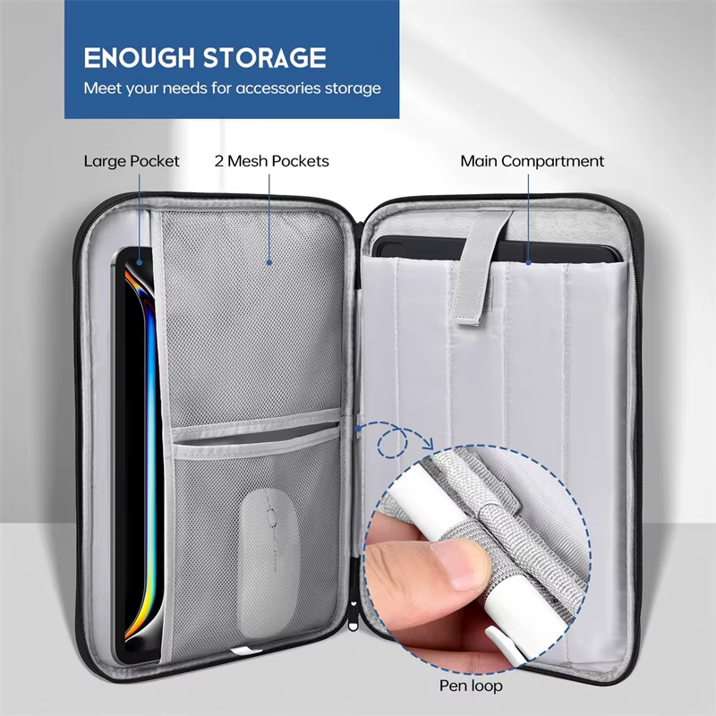 Sac pour ordinateur portable de 11 et 13 pouces avec poche avant pour ranger la batterie, la souris, grand espace, sac à main pour ordinateur portable, sac à main léger pour ordinateur portable
