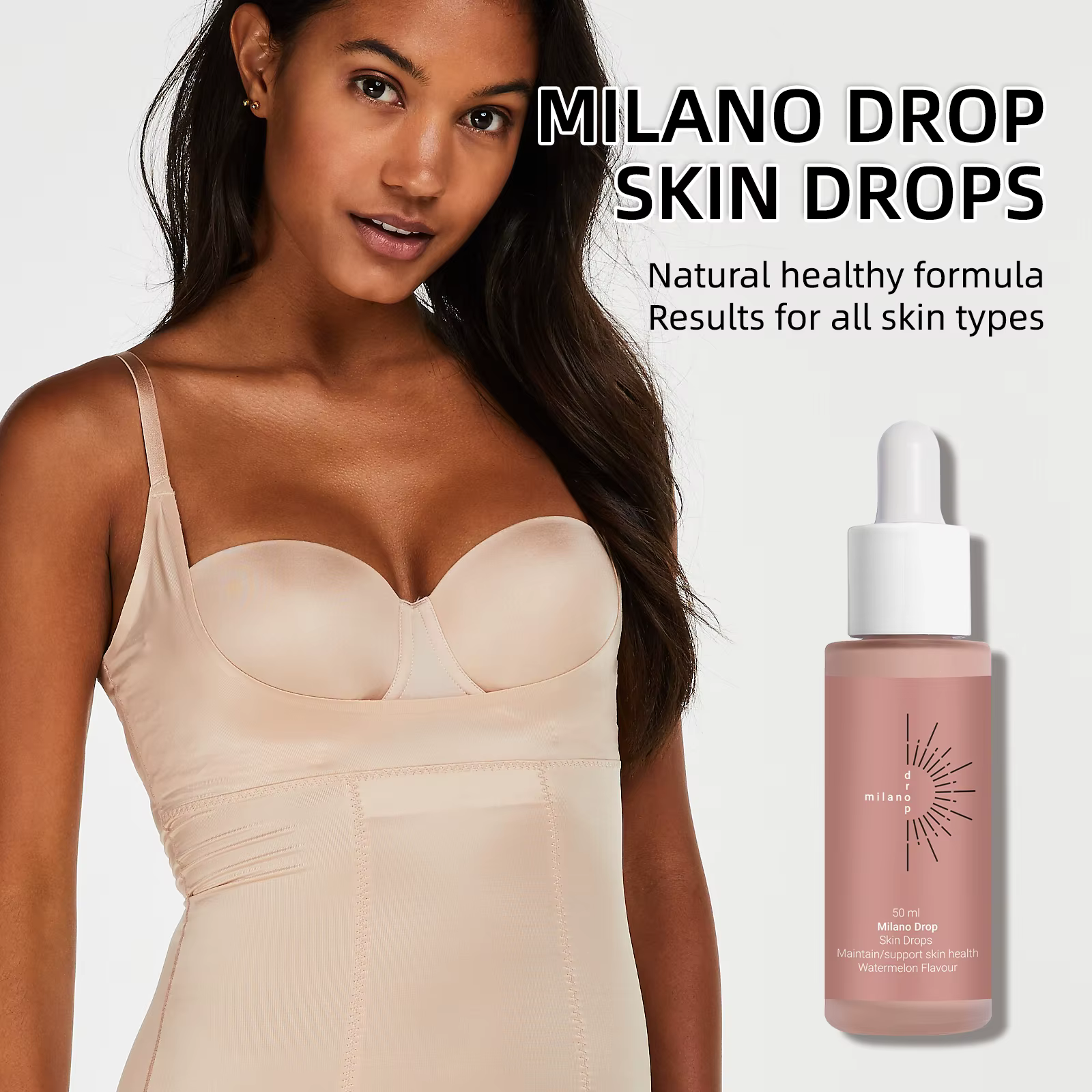 Gouttes autobronzantes douces Milano 50 ml – Sans parfum et sans alcool