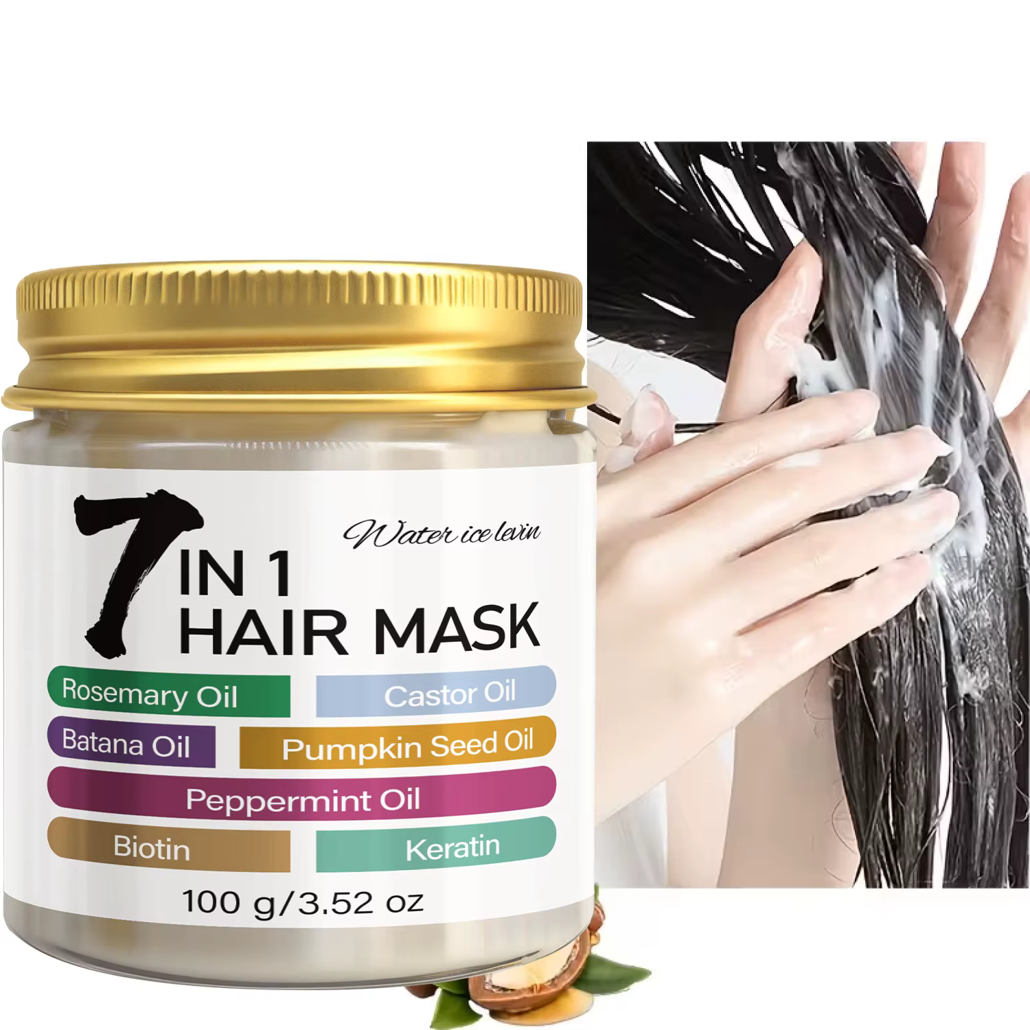 Masque Capillaire à l'Huile de Romarin et Huile de Ricin