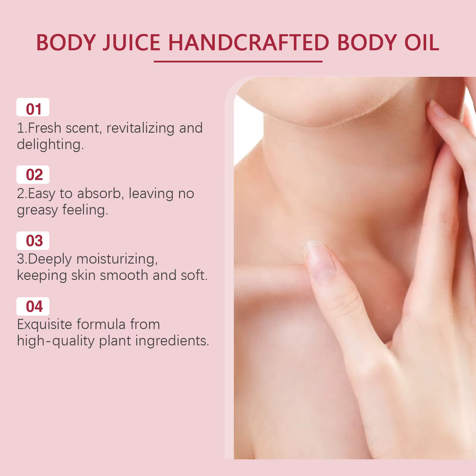Huile corporelle parfumée vanille parfum longue durée hydratant rajeunissement de la peau