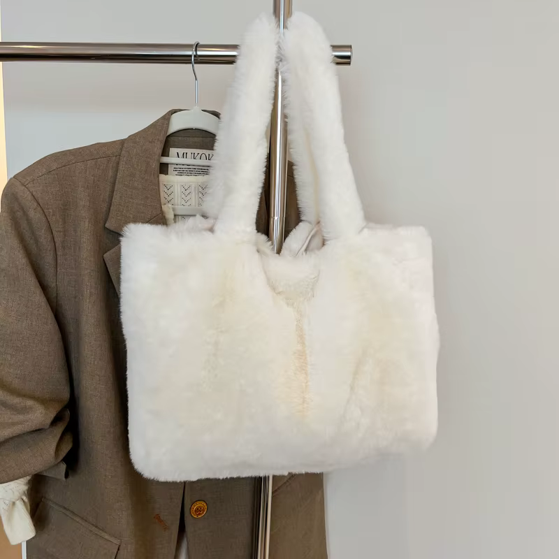 Velours couleur unie moraillon concis fourre-tout décontracté 2025 hiver doux Simple sacs de haute qualité Durable polyvalent déplacements sacs à bandoulière