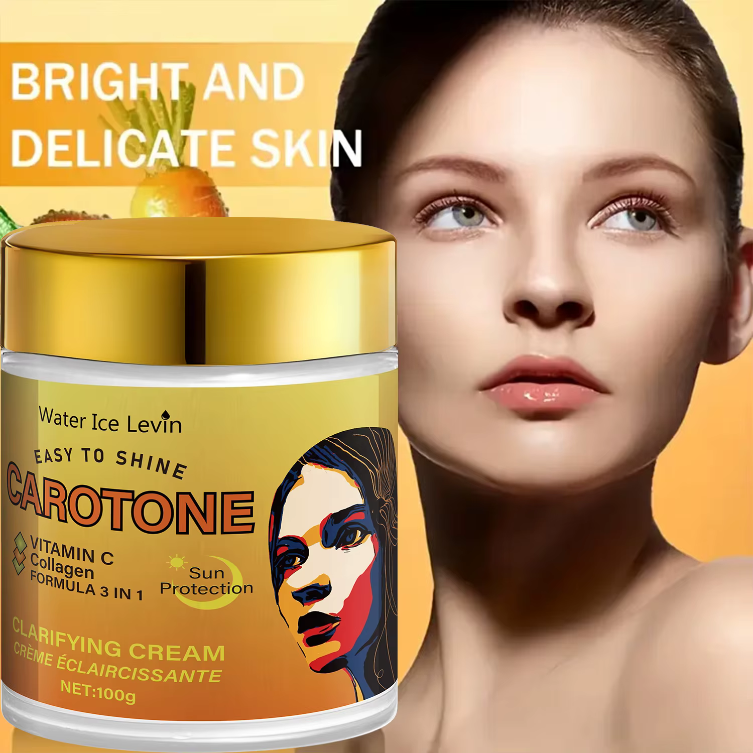 Crème visage riche en bêta-carotène