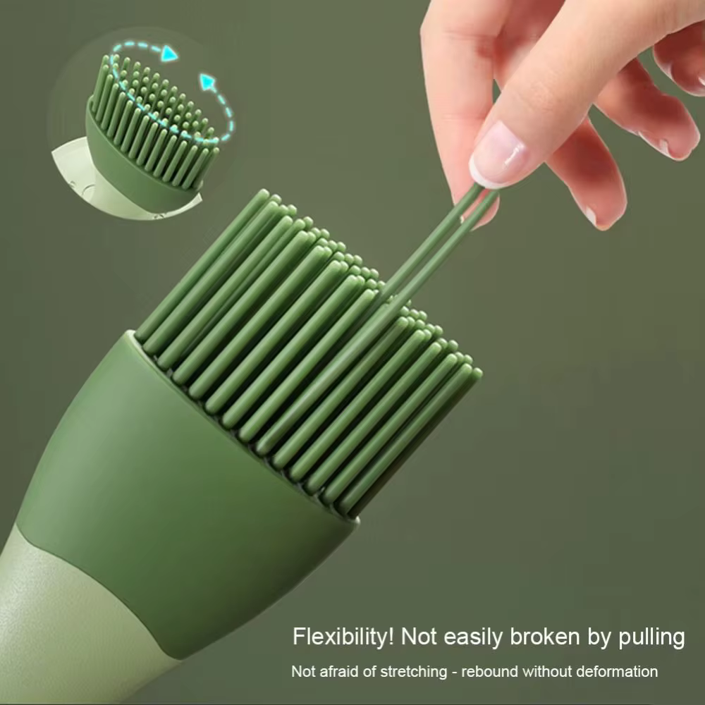 Brosse à huile pour barbecue 3 en 1, résistante à la chaleur, Type fendu, brosse d'application de Sauce, outil de cuisson, bouteille distributrice d'huile en Silicone avec brosse