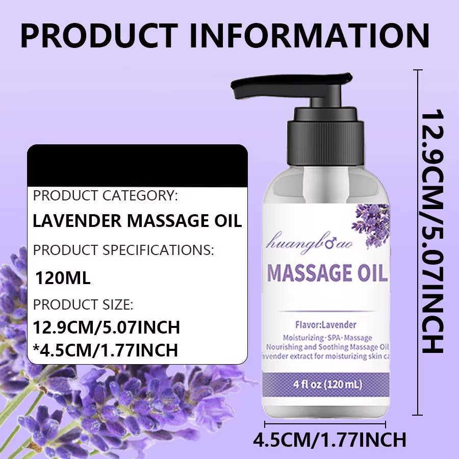 Huile de massage à la lavande pour les muscles apaisants