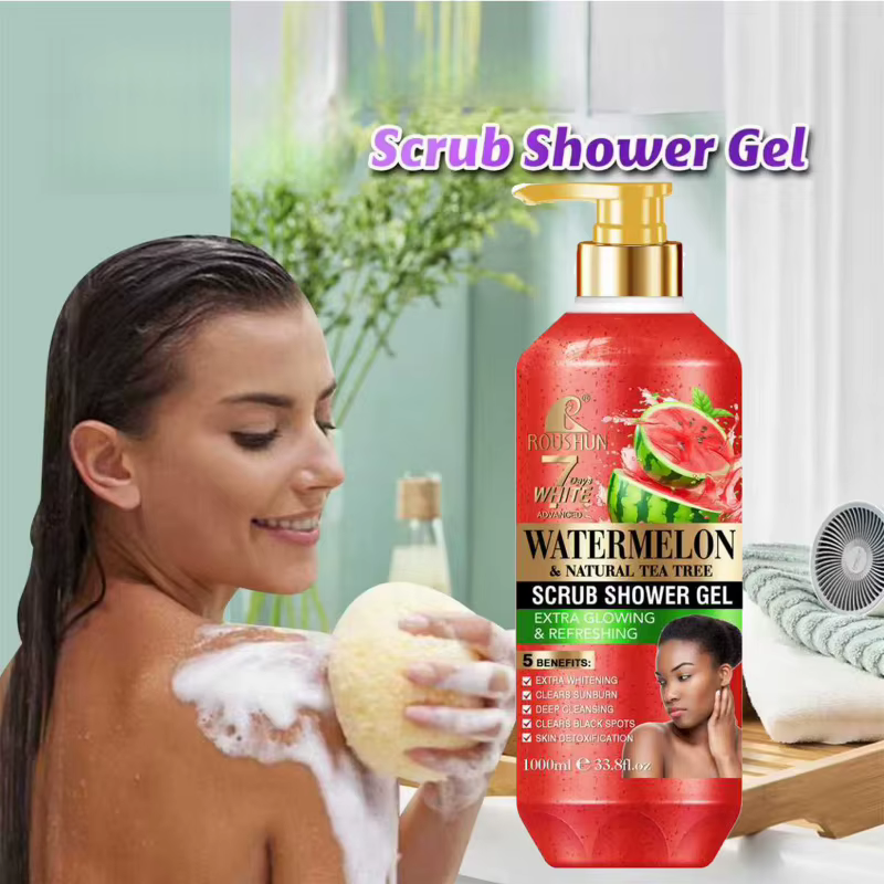 Gel douche exfoliant à la pastèque ROUSHUN 1000ML