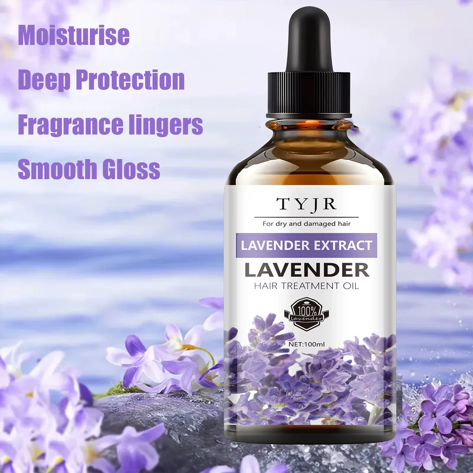 Huile essentielle de lavande pour soins de la peau