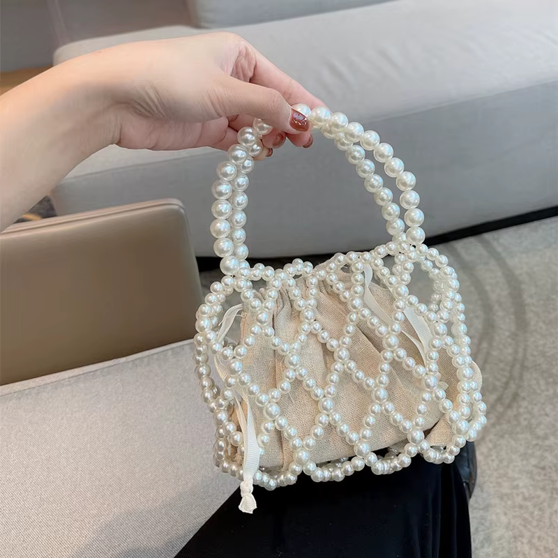 Sac à main panier pour femme, sac à bandoulière initié, sac de plage de voyage bohème, design de luxe, fourre-tout en perles, mode d'été