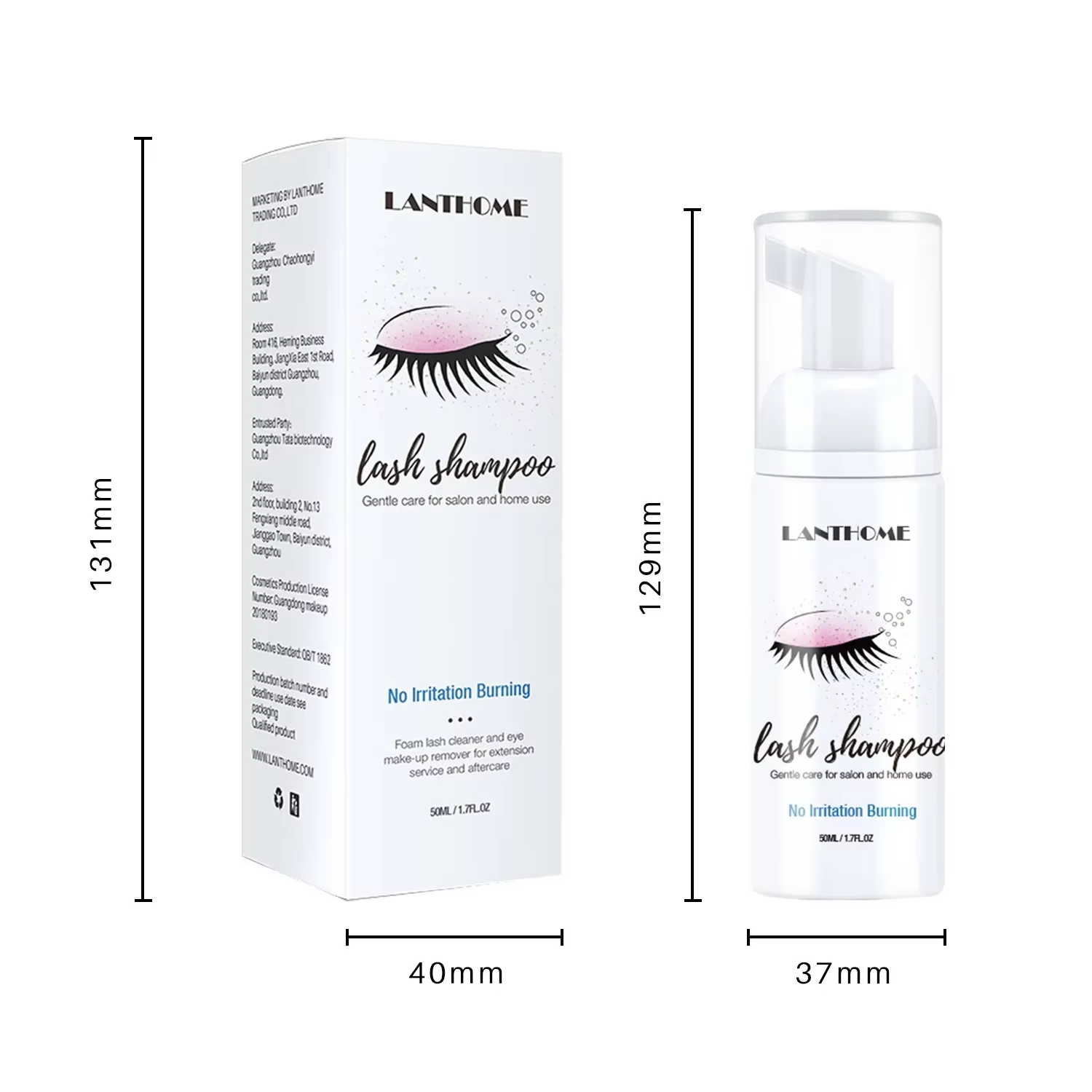 Lanthome – shampoing pour extensions de cils