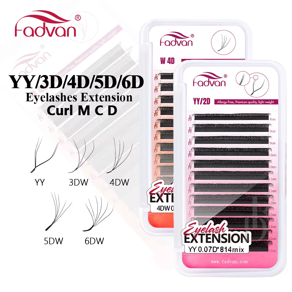FADVAN YY/3D/4D/5D/6D W forme cils M/C/D Curl préfabriqués Volume Fans Faux vison