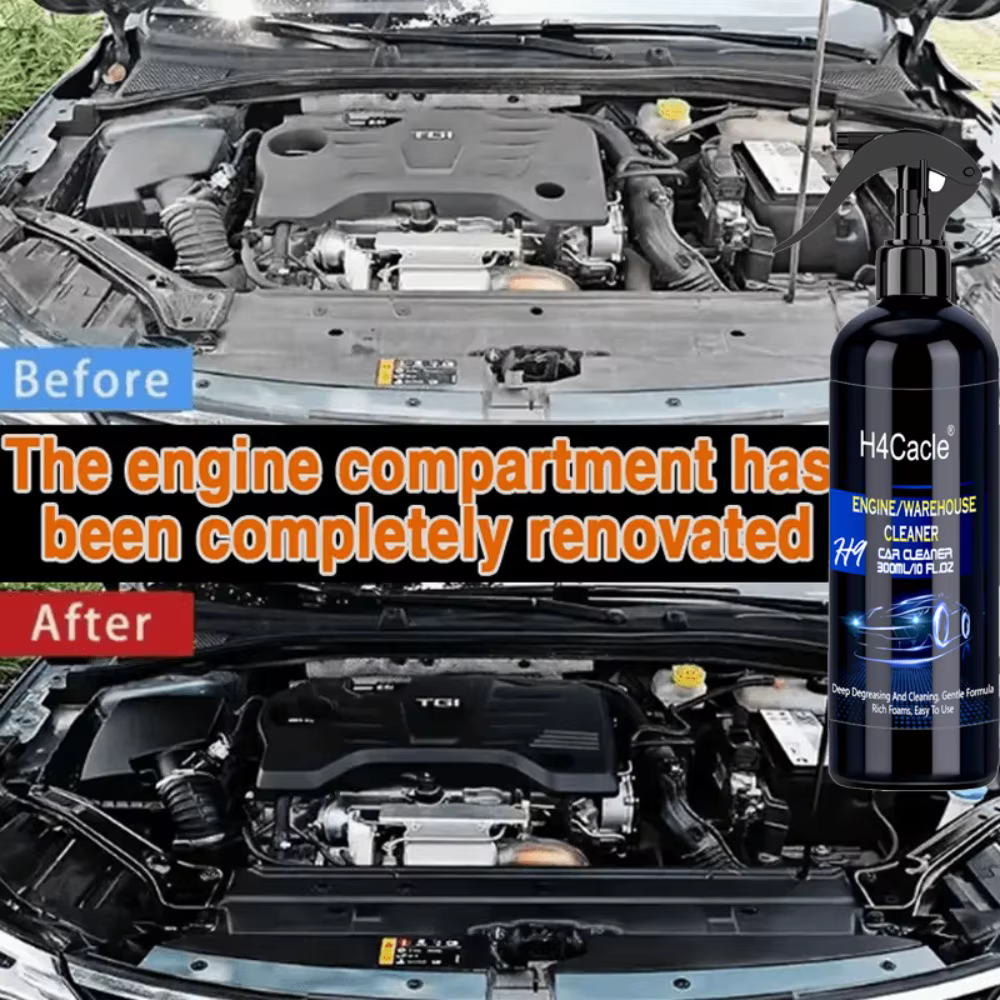 Nettoyant pour entrepôt de moteur, Spray brillant, protection du moteur, dégraissant, dépoussiéreur et huile lourde, sans rinçage, entretien de voiture