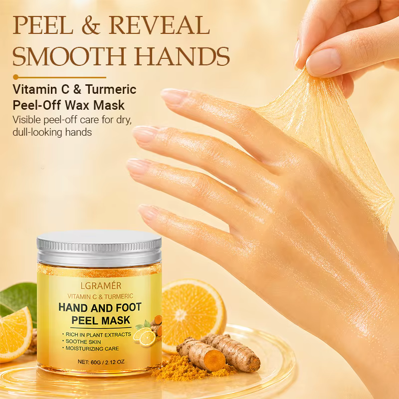 Masque pour les mains et les pieds à la vitamine C et au curcuma