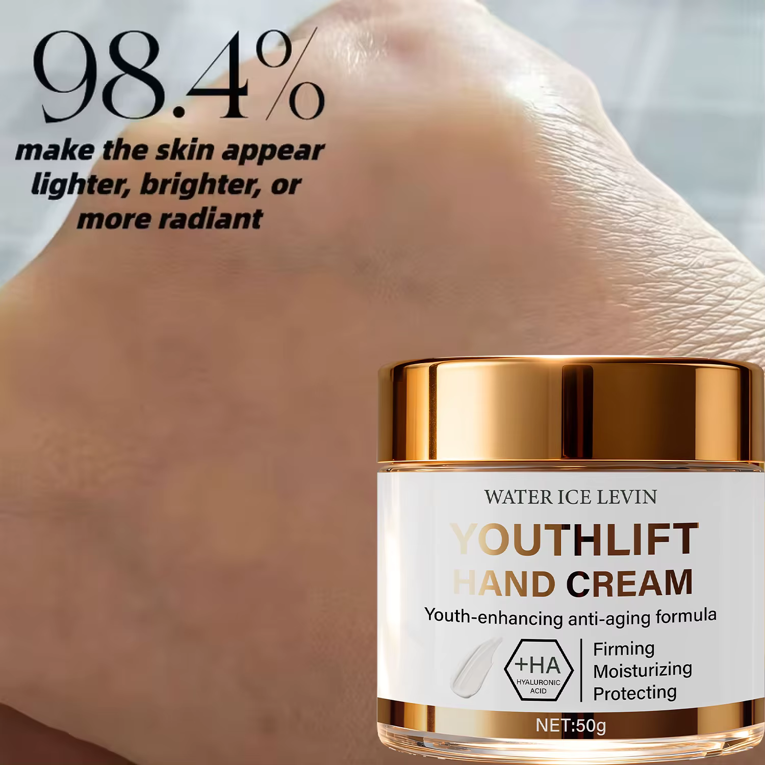 Crème pour les mains anti-âge YouthLift avec HA et rétinol pour raffermir