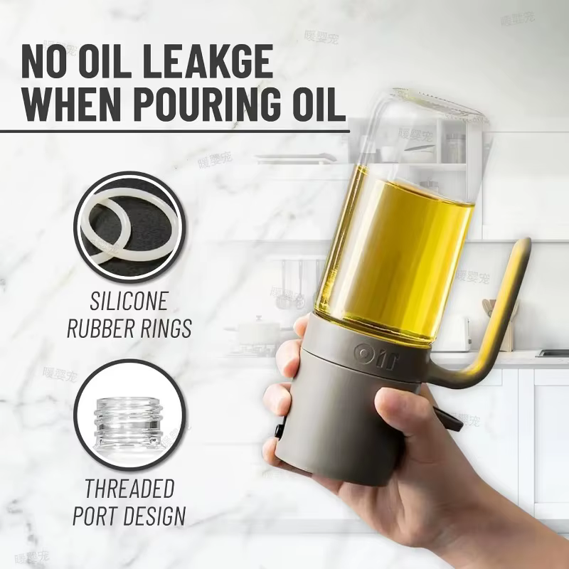 Pulvérisateur d'huile de cuisine 8,5 oz en verre – Distributeur d'huile d'olive pour la cuisson – Accessoire de cuisine