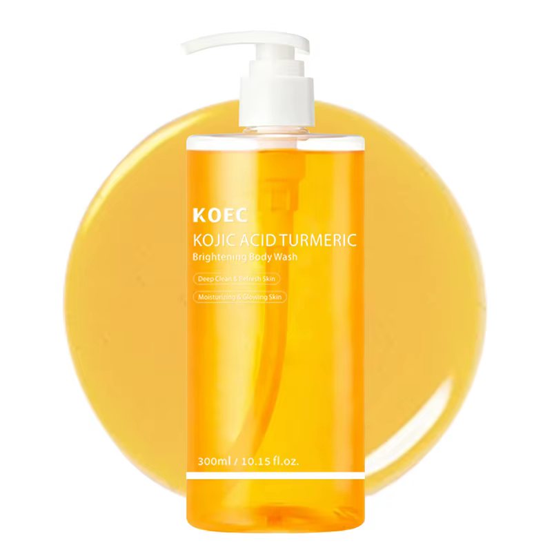 Gel Douche Corps et Visage à l'Acide Kojique et au Curcuma : Nettoyant Hydratant et Lissant pour une Peau Nette