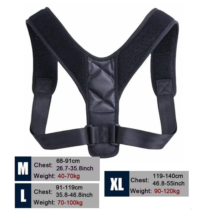 Ceinture de ration de posture du dos unisexe, prévention bossue, ration de position assise, corps respirant qui fait saillie