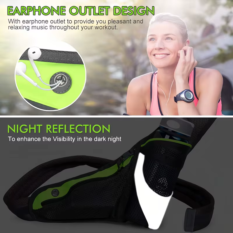 Ceinture de course d'hydratation avec porte-bouteille d'eau, sac de téléphone pour hommes et femmes, fitness, marathon, marche, jogging