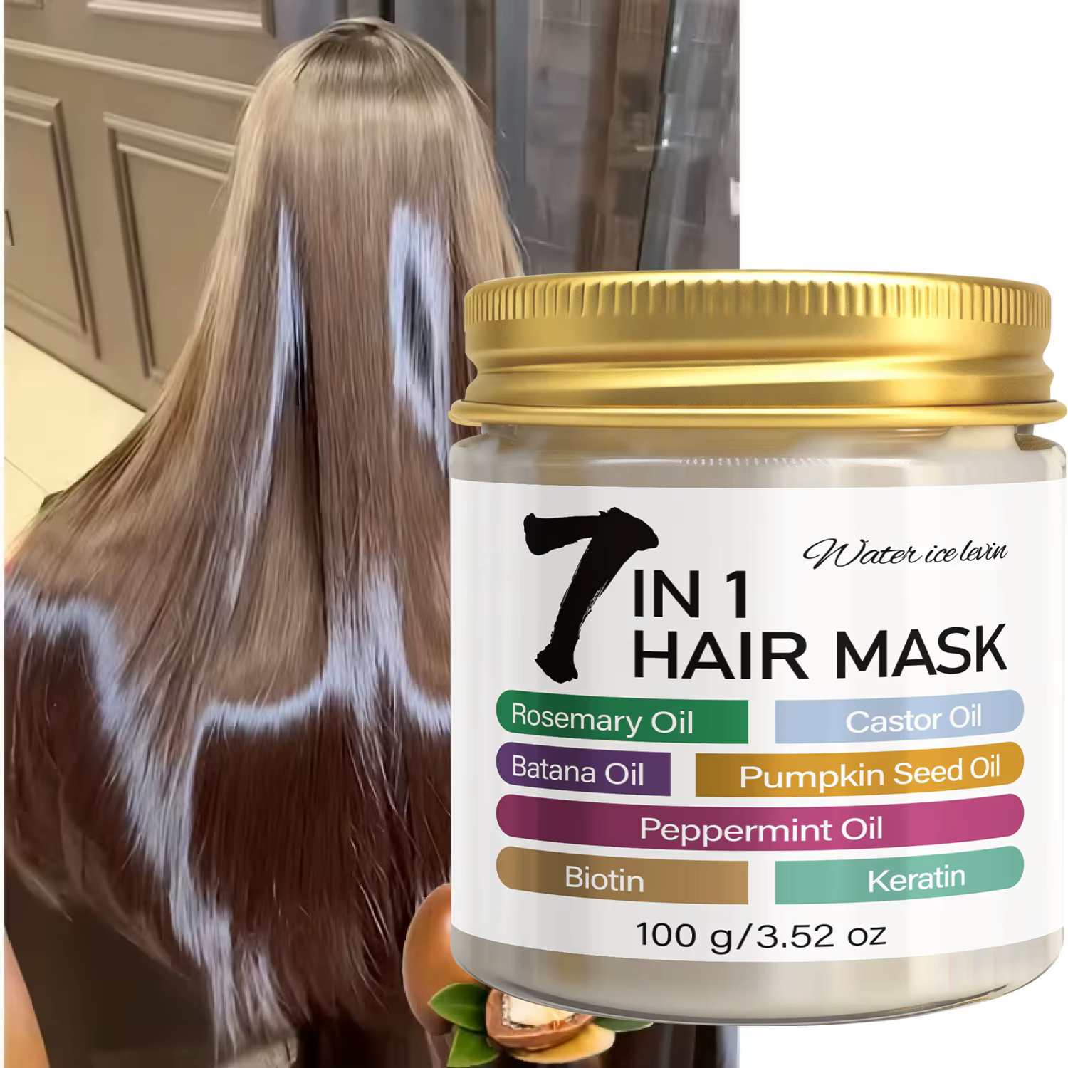 Masque Capillaire à l'Huile de Romarin et Huile de Ricin